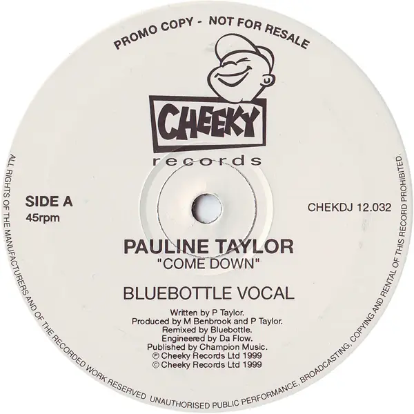 PAULINE TAYLOR - Come Down (JUST VINYL 1+2) - 12 inch x 2