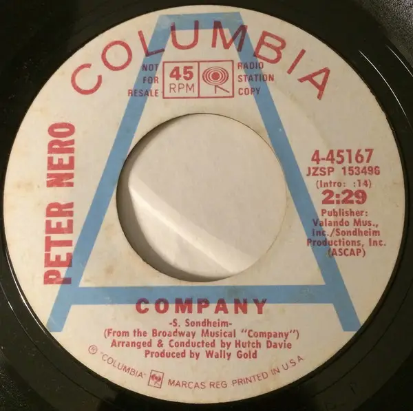 PETER NERO - Company - 7inch x 1