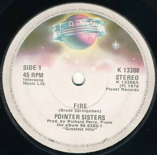 Pointer Sisters Fire / Should I Do It