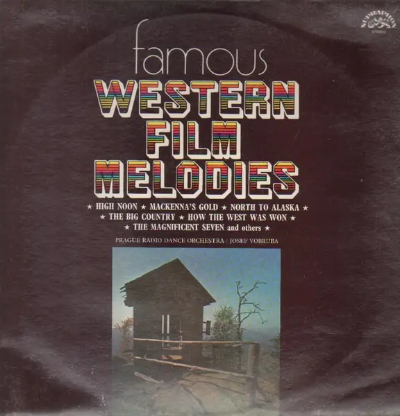 PRAGUE RADIO DANCE ORCHESTRA & JOSEF VOBRUBA - Famous Western Film Melodies - Disque 33T