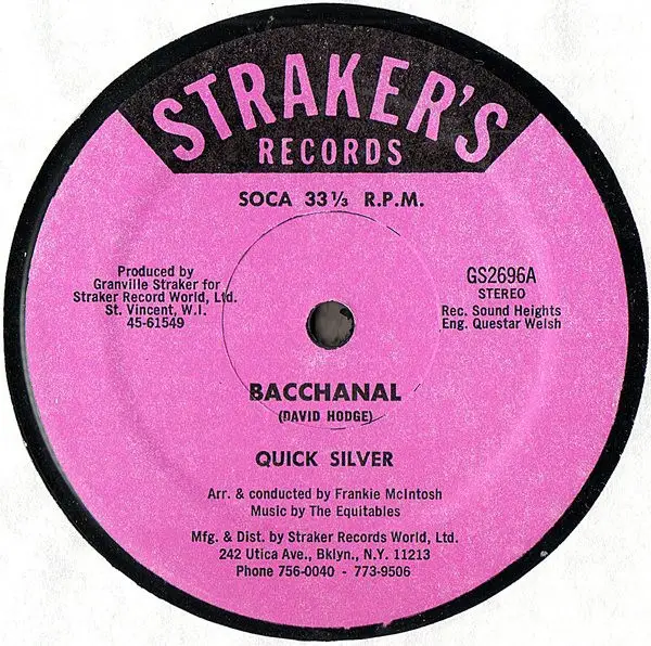 QUICKSILVER - Bacchanal - 12 inch x 1