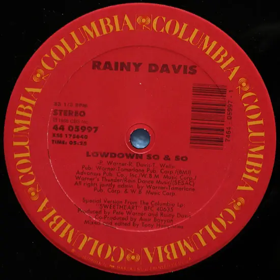 Rainy Davis Lowdown So & So