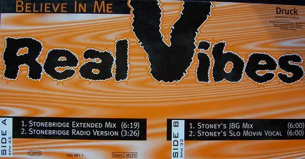 REAL VIBES - Believe In Me - 12 inch x 1
