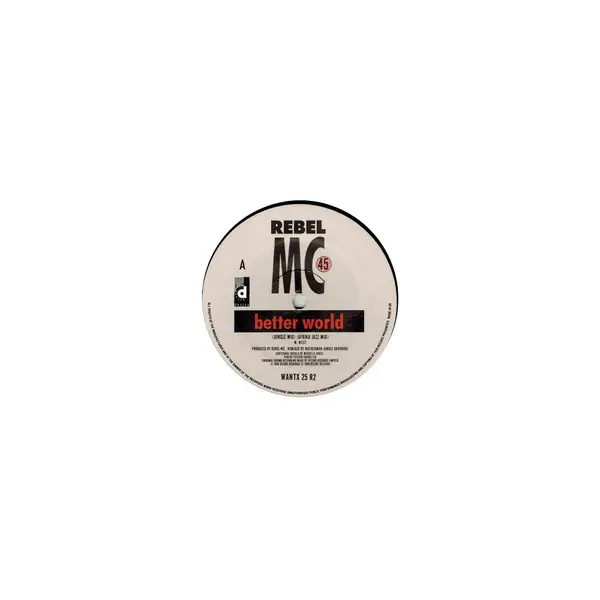 REBEL MC - Better World (Jungle Brothers / Paul 'Trouble' Anderson Remixes) - Disque Maxi x 1