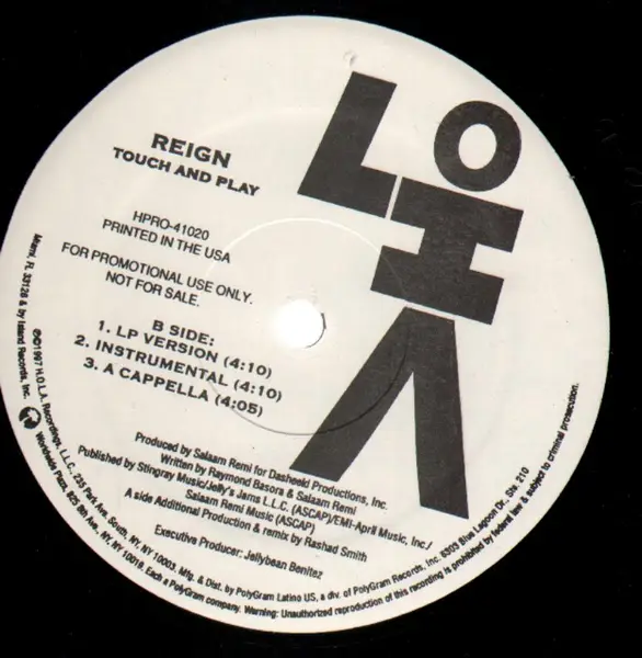 REIGN (4) - Touch And Play - Disque Maxi 45T