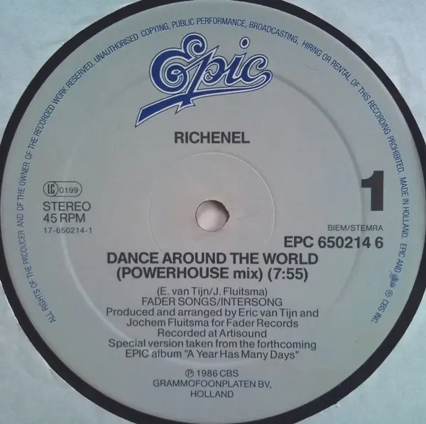 RICHENEL - Dance Around The World (Powerhouse Mix) - Disque Maxi x 1