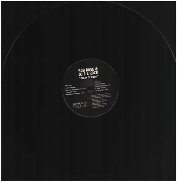 ROB BASE & DJ E-Z ROCK - Break Of Dawn - 12 inch x 1