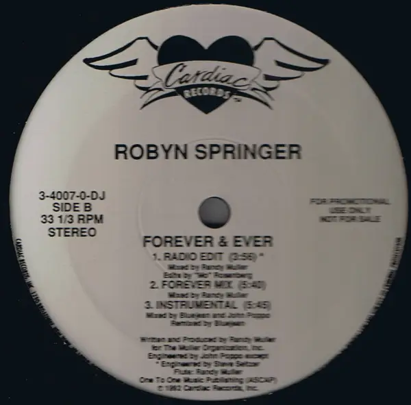 ROBYN SPRINGER - Forever & Ever (PROMO) - Disque Maxi x 1