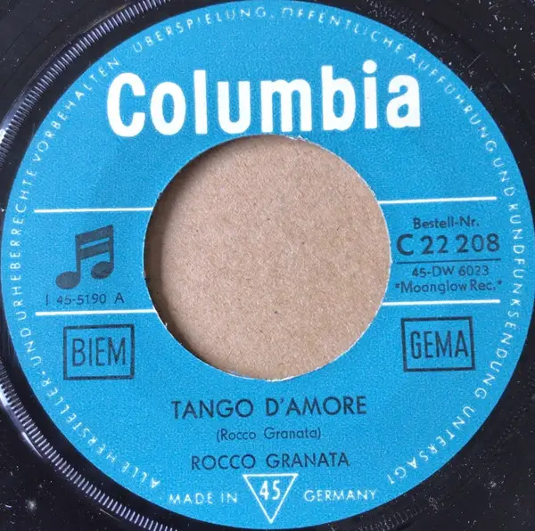 ROCCO GRANATA - Tango D'Amore / Pupetta - Disque 45T x 1