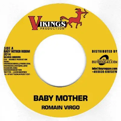 ROMAIN VIRGO - Baby Mother - Disque 45T x 1