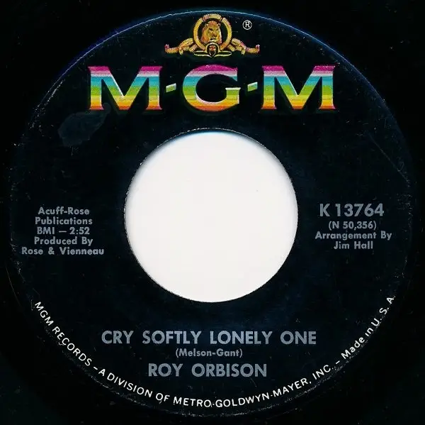 ROY ORBISON - Cry Softly Lonely One / Pistolero - 7inch x 1