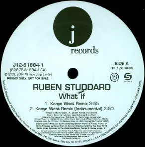RUBEN STUDDARD - What If (Kanye West Remix) - Disque Maxi 45T