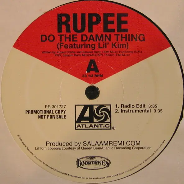 RUPEE - Do The Damn Thing - Disque Maxi x 1