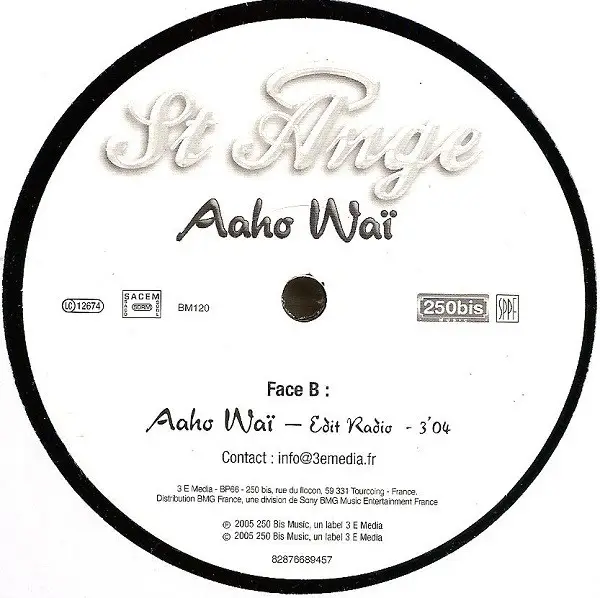 SAINT ANGE - Aaho Waï - Disque Maxi x 1