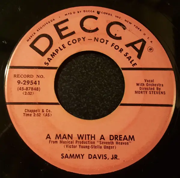 SAMMY DAVIS JR. - A Man With A Dream/That Old Black Magic - 7inch x 1