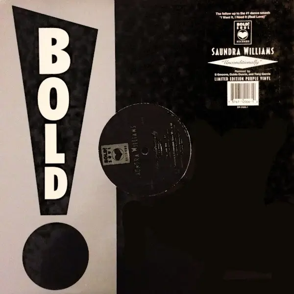 SAUNDRA WILLIAMS - Unconditionally (PURPLE VINYL) - 12 inch x 1
