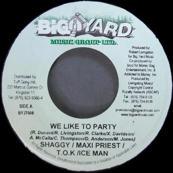SHAGGY / MAXI PRIEST / T.O.K. / ICE MAN - We Like To Party - Disque 45T x 1