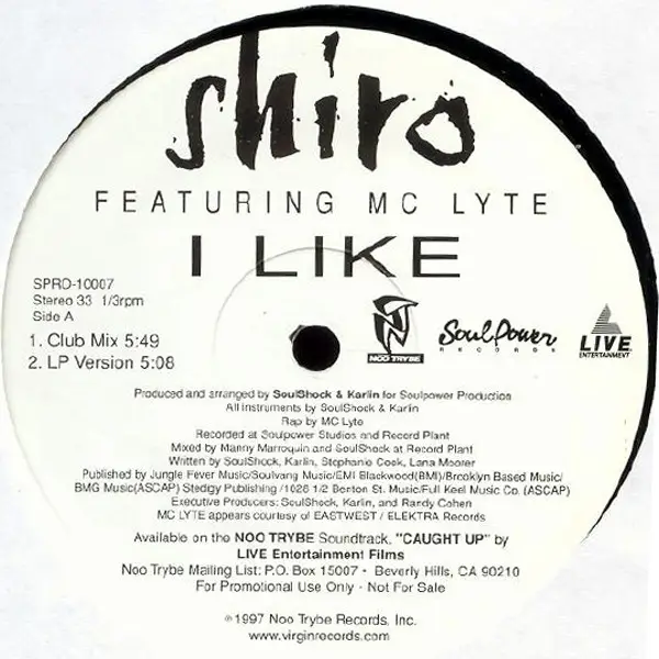 SHIRO FEATURING MC LYTE - I Like - Disque Maxi x 1