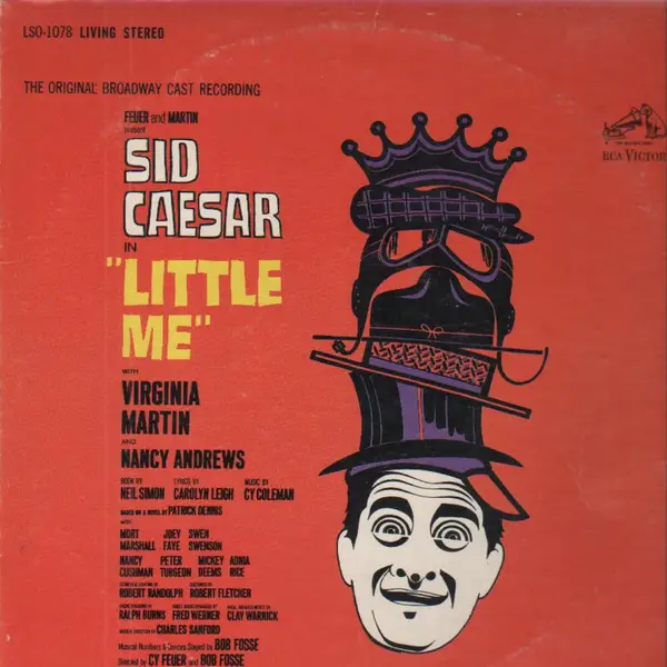 SID CAESAR WITH VIRGINIA MARTIN AND NANCY ANDREWS (2) - CAROLYN LEIGH CY COLEMAN - Little Me (The Original Broadway Cast Recording) - LP