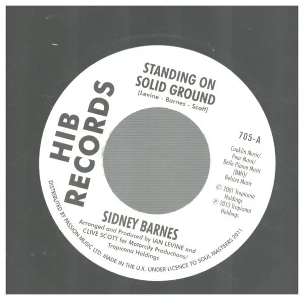 SIDNEY BARNES - Standing On Solid Ground - 7inch x 1