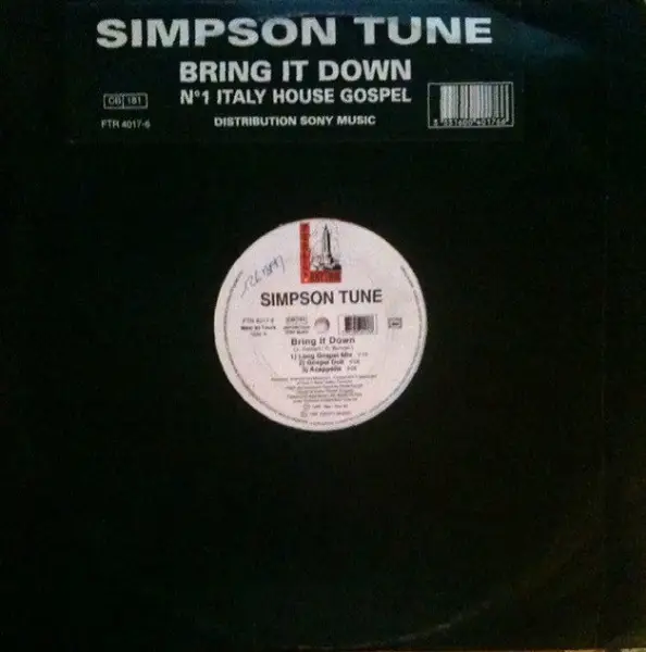 SIMPSON TUNE - Bring It Down - 12 inch x 1