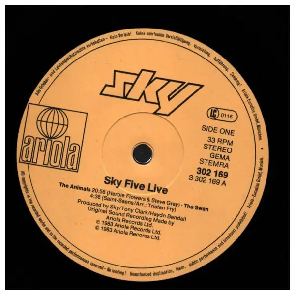 Sky Sky Five Live (GATEFOLD)