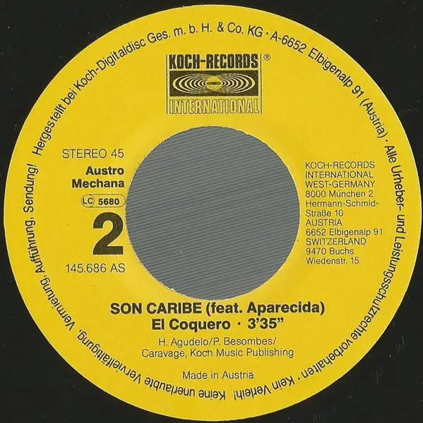 SON CARIBE FEATURING APARECIDA - Lambada (NO COVER) - 7inch x 1
