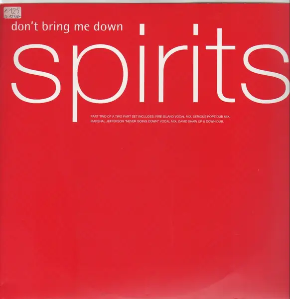 SPIRITS - Don't Bring Me Down - Disque Maxi x 1