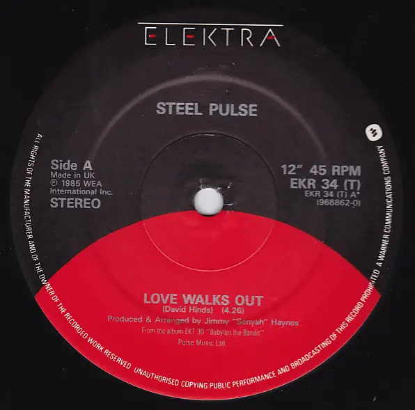 STEEL PULSE - Love Walks Out - Disque Maxi x 1
