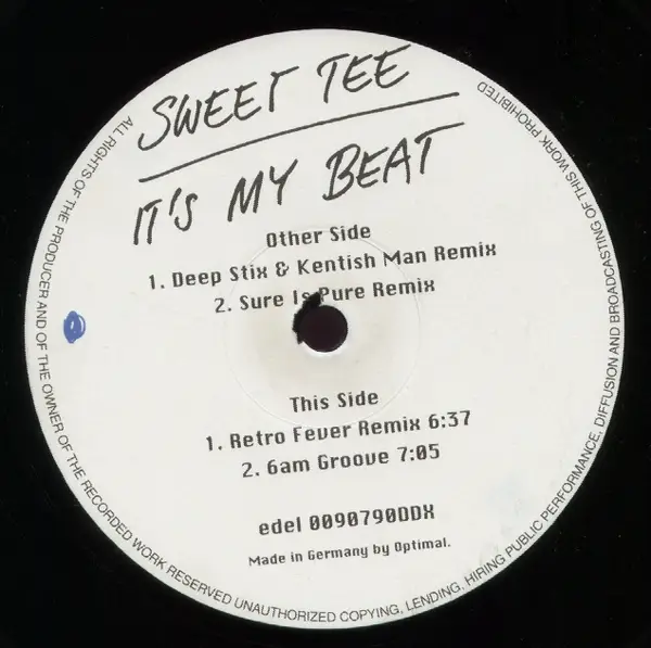SWEET TEE - It's My Beat (The UK Remixes) - 12 inch x 1