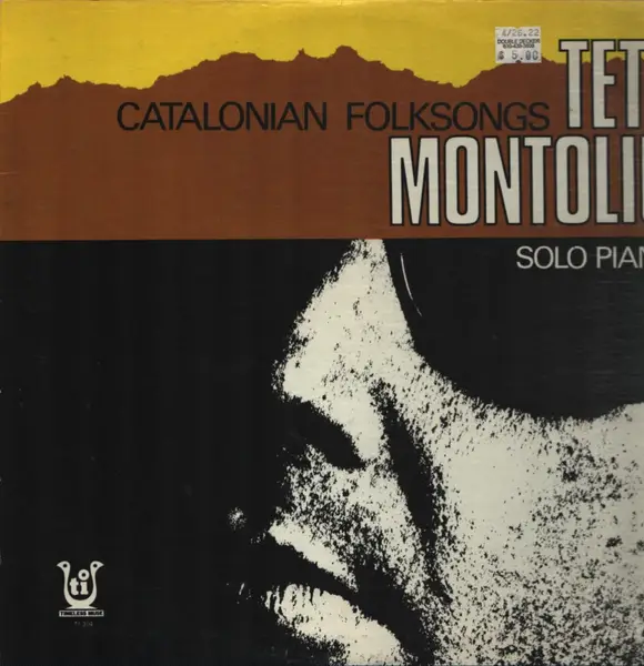 TETE MONTOLIU - Catalonian Folksongs (Solo Piano) - Disque 33T