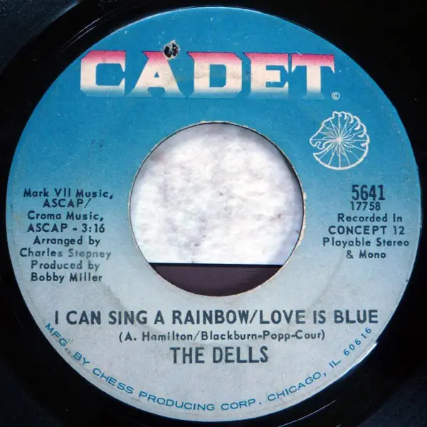 THE DELLS - I Can Sing A Rainbow / Hallelujah - 7inch x 1