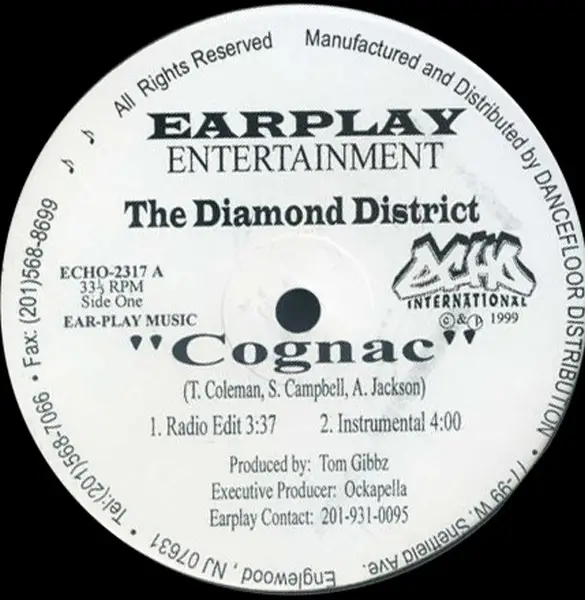 THE DIAMOND DISTRICT - Cognac / Ice Kapades - Disque Maxi 45T