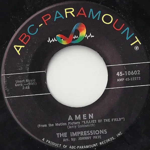 THE IMPRESSIONS - Amen / Long Long Winter - Disque 45T x 1