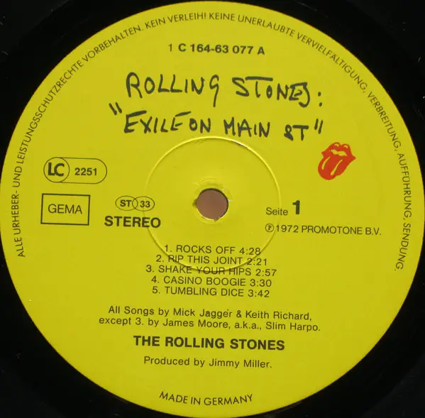 The Rolling Stones メキシコ盤シングルレコード The Rolling Stones メキシコ盤シングルレコード