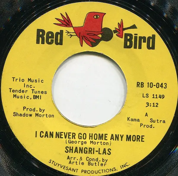 THE SHANGRI-LAS - I Can Never Go Home Any More / Bull Dog - Disque 45T x 1