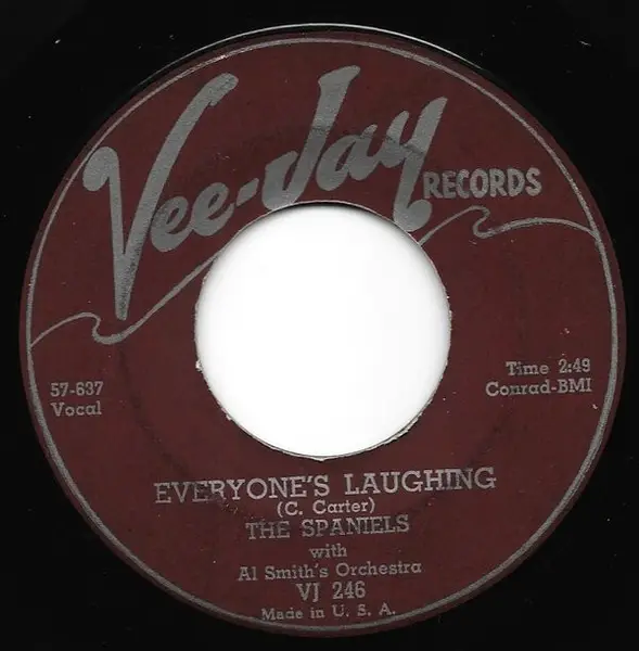 THE SPANIELS WITH AL SMITH ORCHESTRA - Everyone's Laughing - Disque 45T x 1
