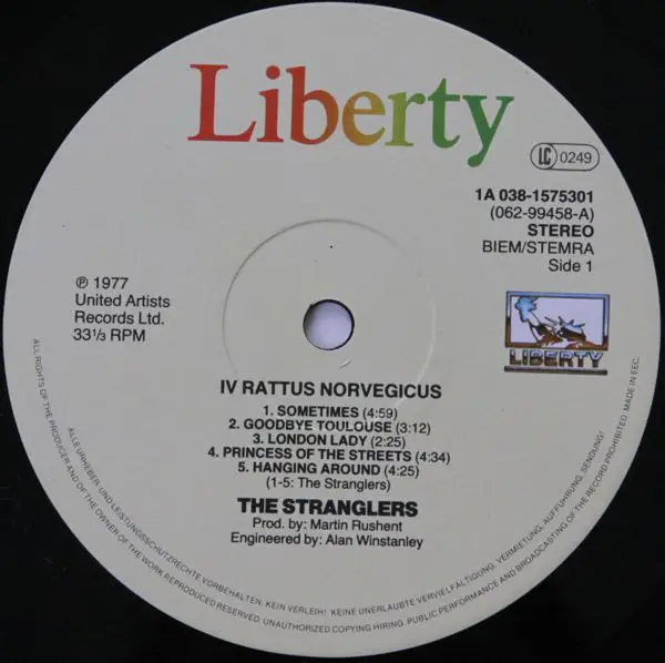 The Stranglers IV Rattus Norvegicus