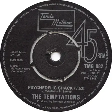 The Temptations Cloud Nine / Psychedelic Shack