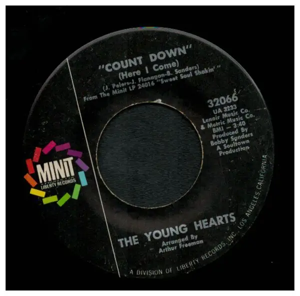 THE YOUNGHEARTS - Misty / Count Down (Here I Come) - Disque 45T x 1