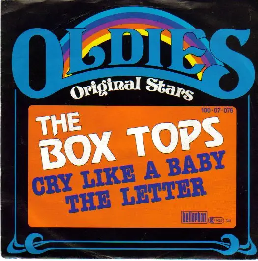 THE BOX TOPS - Cry Like A Baby / The Letter - Disque 45T x 1