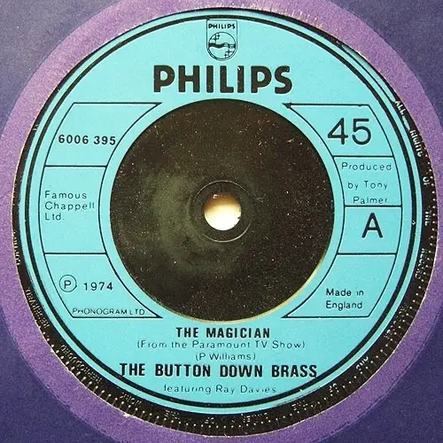 THE BUTTON DOWN BRASS - The Magician / The Entertainer - Disque 45T x 1
