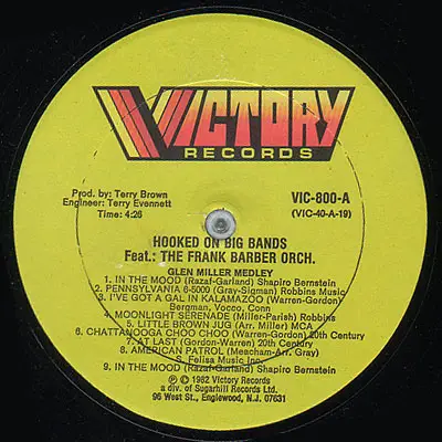 THE FRANK BARBER ORCHESTRA - Hooked On Big Bands - Disque Maxi 45T