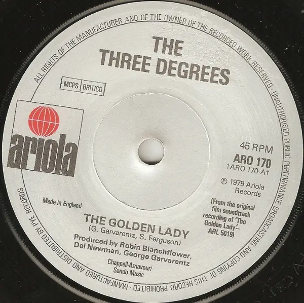 THE THREE DEGREES - The Golden Lady - Disque 45T x 1