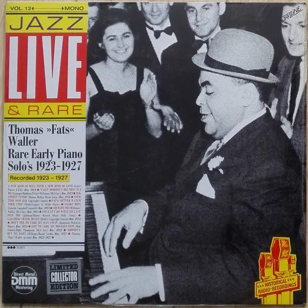 THOMAS FATS WALLER - Rare Early Piano Solo's 1923-1927 - LP