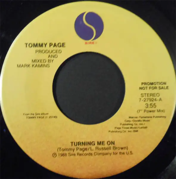 トミーページ Turning me on de Tommy Page, 45T x 1 chez recordsale - Ref:1820290523