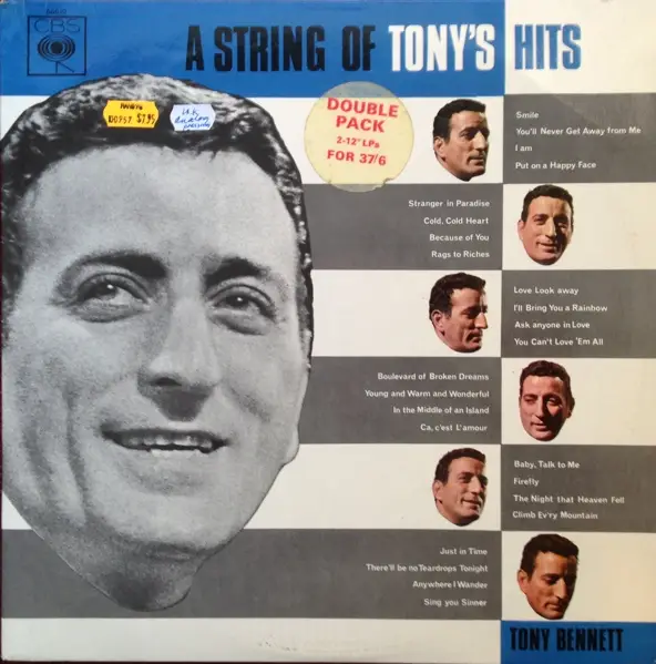 TONY BENNETT - A String Of Tony's Hits - Disque 33T x 2