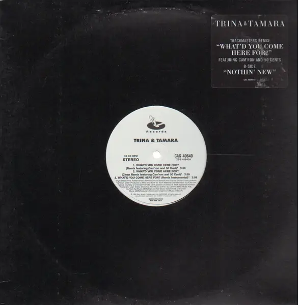 TRINA & TAMARA - What'd You Come Here For? - Disque Maxi x 1