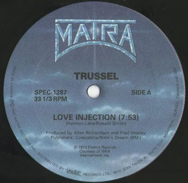TRUSSEL / FIVE SPECIAL / BRUNI PAGAN - Love Injection / Why Leave Us Alone / Fantasy - 12 inch x 1