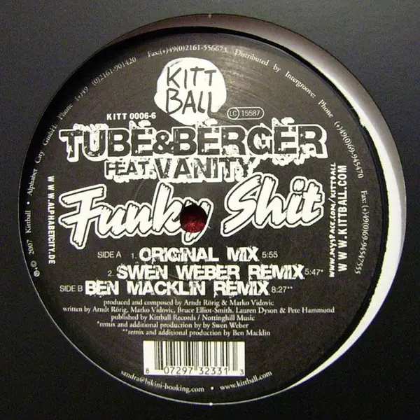 TUBE & BERGER FEAT. VANITY - Funky Shit - 12 inch x 1
